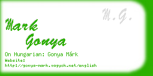 mark gonya business card